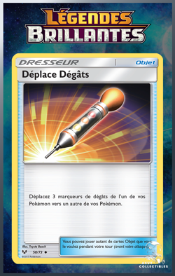 Carte Pokemon Deplace Degats 58/73 SL3.5 Soleil Lune Legendes Brillantes FR - Image 1