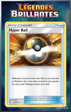 Carte Pokemon Hyper Ball 68/73 SL3.5 Soleil Lune Legendes Brillantes FR - Image 1