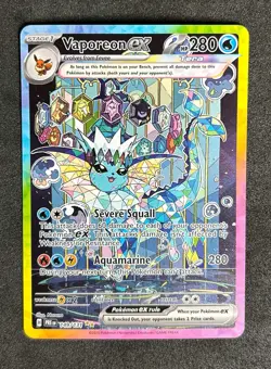 Pokemon TCG Prismatic Evolutions Vaporeon EX SIR 149/131 - Image 1