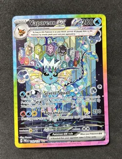 Pokemon TCG Prismatic Evolutions Vaporeon EX SIR 149/131 - Image 2