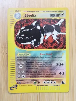 2003 Pokemon Steelix Skyridge Reverse Holo 31/144 TCG e-Reader Vintage LP-MP - Image 1