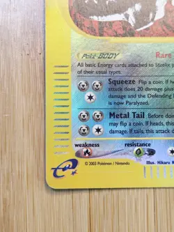 2003 Pokemon Steelix Skyridge Reverse Holo 31/144 TCG e-Reader Vintage LP-MP - Image 5