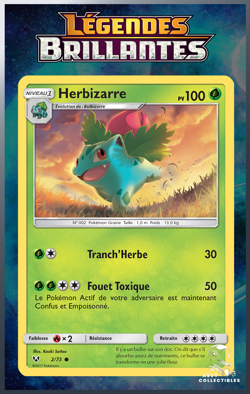 Carte Pokemon Herbizarre 2/73 SL3.5 Soleil Lune Legendes Brillantes FR - Image 1