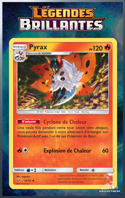 Carte Pokemon Pyrax 13/73 SL3.5 Soleil Lune Legendes Brillantes FR - Image 1