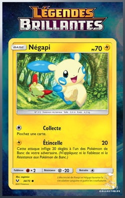 Carte Pokemon Negapi 34/73 SL3.5 Soleil Lune Legendes Brillantes FR - Image 1