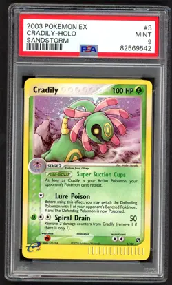 Pokemon Cards - PSA 9 Cradily 3/100 - EX Sandstorm Holo - MINT - PSA9 - Image 1