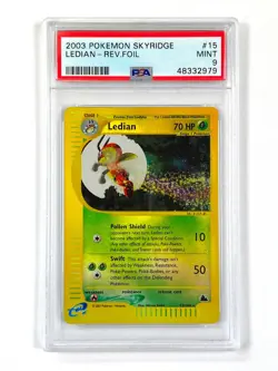 Ledian - 15/144 - Reverse Holo Skyridge PSA 9 Pokemon card (MINT) - Image 1