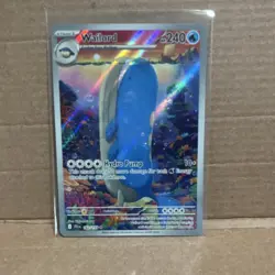 Pokemon Wailord Illustration Rare Holo Card Sv09 162/159 240 HP Hydro Pump - Image 1
