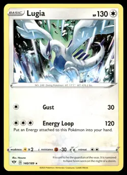 Lugia 140/189 SWSH03: Darkness Ablaze Pokemon Card - Image 1
