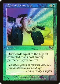 Magic the Gathering RUSH OF KNOWLEDGE #49/143 Scourge Blue Foil Common 2003 NM - Image 1