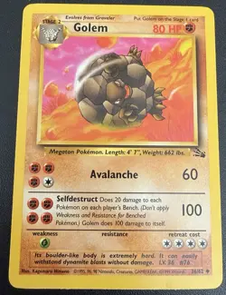 Golem 36/62 Fossil Unlimited NM - Image 1