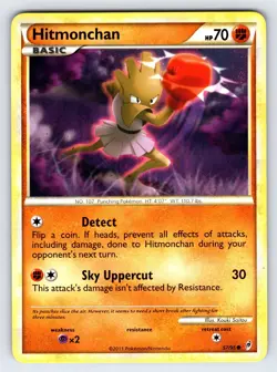 Hitmonchan 57/95 2011 Call of Legends Set Pokemon Card TCG Nintendo Common - VLP - Image 1