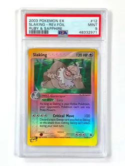 Slaking - 12/109 - Reverse Holo EX Ruby & Sapphire PSA 9 Pokemon card (MINT) - Image 1