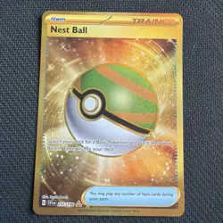 Pokemon TCG Nest Ball 255/198 Gold Holo Scarlet Violet Base Set - Image 1
