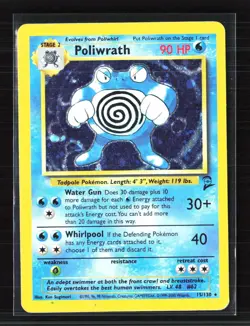 Pokemon 2000 Base Set 2 Poliwrath #15/130 - Image 1