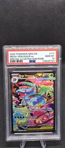 2025 POKEMON MEG EN-MEGA EVOLUTION #177 MEGA VENUSAUR EX PSA 10 - Image 1