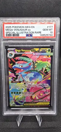 2025 POKEMON MEG EN-MEGA EVOLUTION #177 MEGA VENUSAUR EX PSA 10 - Image 2
