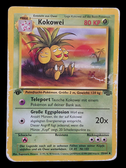 1. Edition Kokowei 35/64 Dschungel Deutsch Vintage Pokemon Karten - Image 1