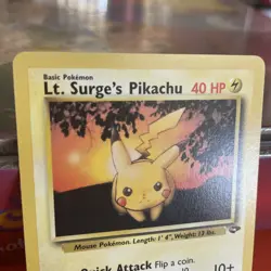 Pokemon TCG Lt. Surge's Pikachu 84/132 Gym Challenge Unlimited Common WOTC - Image 4