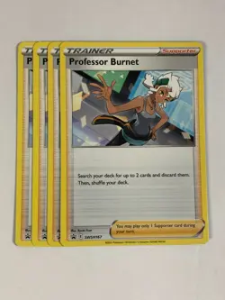 Pokemon TCG Promo 4x Playset SWSH167 Professor Burnet Near Mint - Image 1