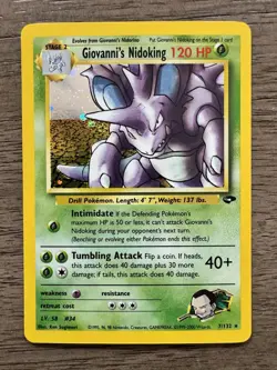 2000 Pokemon Gym Challenge Giovanni's Nidoking Holo - Pack Fresh 🔥 - Image 1