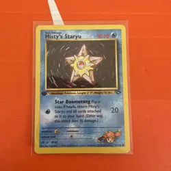 Pokemon TCG Misty's Staryu 90/132 Gym Heroes 1st Edition Common WOTC Vintage - Image 1