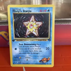 Pokemon TCG Misty's Staryu 90/132 Gym Heroes 1st Edition Common WOTC Vintage - Image 3