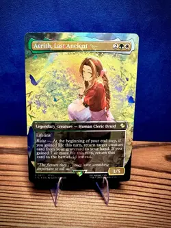 Aerith, Last Ancient (Borderless) (Chocobo Track Foil) Commander: Final Fantasy - Image 1