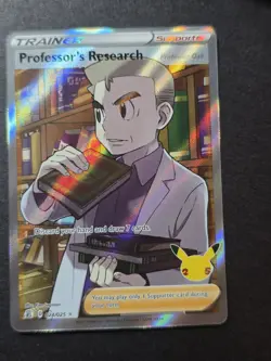 Pokemon TCG Professor's Research (Full Art) Celebrations 024/025 Holo Ultra Rare - Image 1
