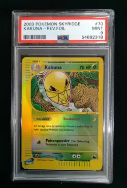 2003 Pokemon Skyridge KAKUNA #70 Rev.Foil Mint Graded PSA 9 - Image 1