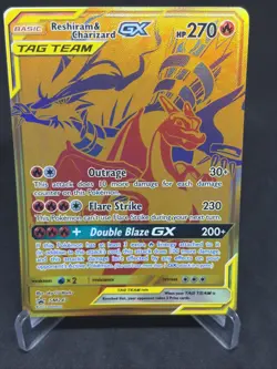 Pokemon SM Black Star Promos Reshiram & Charizard GX Tag Team #SM247 - Image 1