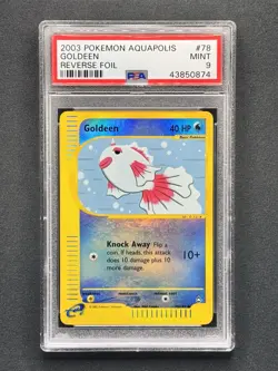 2003 Pokemon Goldeen #78 Aquapolis Reverse Holo PSA 9 - Image 1