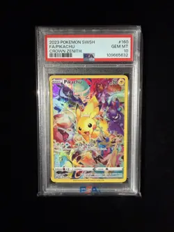 PSA 10 Gem Mint Pikachu (Secret) 160/159 Crown Zenith Holo Pokemon TCG - Image 1