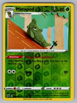 Metapod Uncommon SWSH02: Rebel Clash 002/192 Pokemon NM - Image 1
