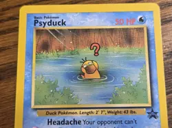 Pokemon Wotc Black Star Promo # 20 Psyduck,,not played - Image 2