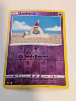 Sandygast - 081/192 - Rebel Clash Pokemon Reverse Holo Foil Nice! - Image 1