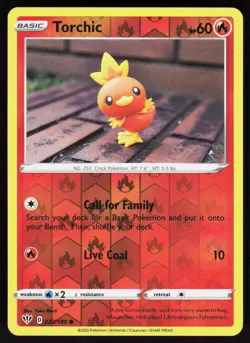 Torchic 022/189 Common Darkness Ablaze Pokemon Reverse Holo Near Mint - Image 1