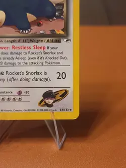 Rocket's Snorlax - 33/132 - Pokemon Gym Heroes Unlimited DMG CREASED - Image 4