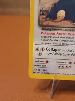 Rocket's Snorlax - 33/132 - Pokemon Gym Heroes Unlimited DMG CREASED - Image 5