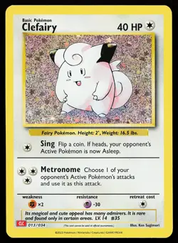 Clefairy 013/034 Holo Trading Card Game Classic Pokemon Card - Image 1