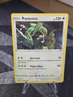🔥 2 SWIRLS 🌀 Rayquaza SWSH029 Cosmos Holo Rare Crown Zenith Pokemon TCG - Image 1