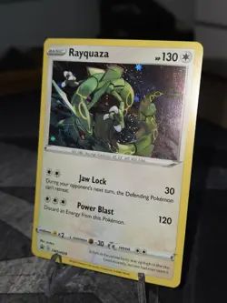 🔥 2 SWIRLS 🌀 Rayquaza SWSH029 Cosmos Holo Rare Crown Zenith Pokemon TCG - Image 3
