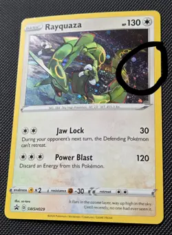 🔥 2 SWIRLS 🌀 Rayquaza SWSH029 Cosmos Holo Rare Crown Zenith Pokemon TCG - Image 5