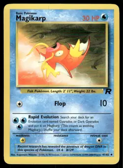 Pokemon Cards Magikarp 47/82 Team Rocket WOTC Uncommon NM - Image 1