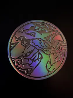 Mega Charizard X EX UPC Ultra Premium Collection Silver Metal Coin 2025 Pokemon - Image 1