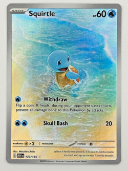 Pokemon Squirtle 170/165 Scarlet & Violet 151 Illustration Rare Holo IR - Image 1