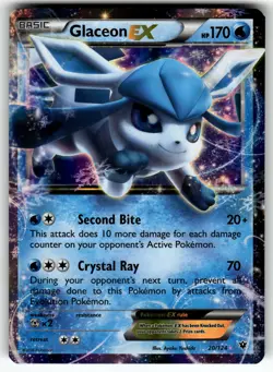 Glaceon EX 20/124 XY - Fates Collide LP Pokemon Card TCG - Image 1