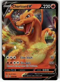 Charizard V 019/189 SWSH03: Darkness Ablaze NM Pokemon Card TCG - Image 1