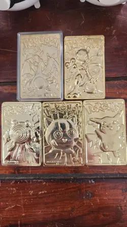 Pokemon Burger King Pokeball Gold Card Lot Of 5 See Pictures! - Image 1