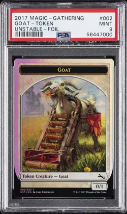 2017 MTG UNSTABLE FOIL #002 GOAT-TOKEN PSA 9 - Image 1